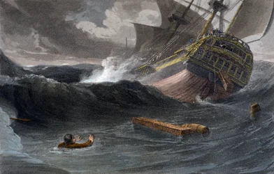 Incidens a Kínából Indiába vezető úton, a „Kína útján Indiába vezető festői utazás”-ból, 1810